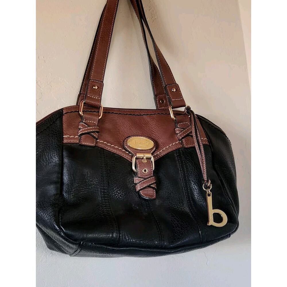 BOC Born Concept SATCHEL purse Black Faux Leather shoulder ORGANIZER handbag p18